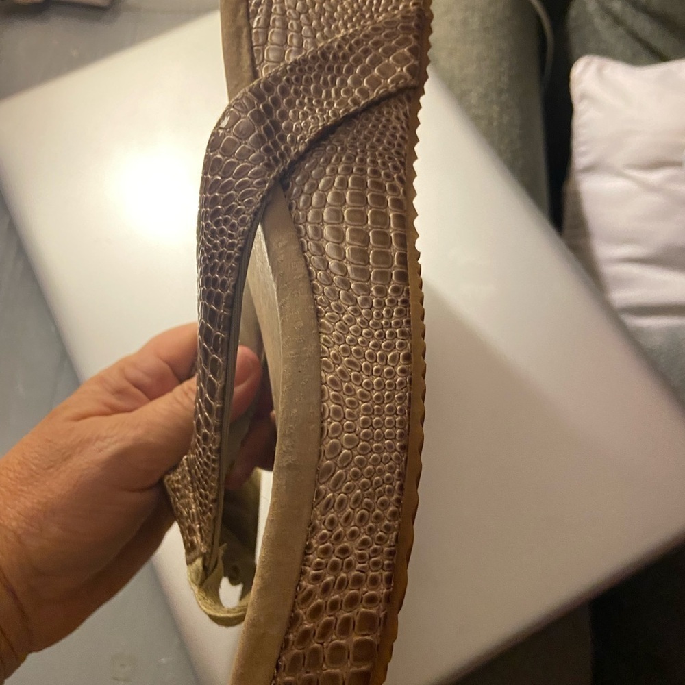Volatile snakeskin high end thong wedges comfortable size 10 women’s - Picture 6 of 11